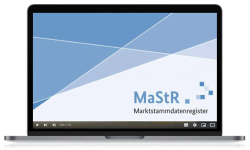 Laptop mit Startseite des Marktstammregisters