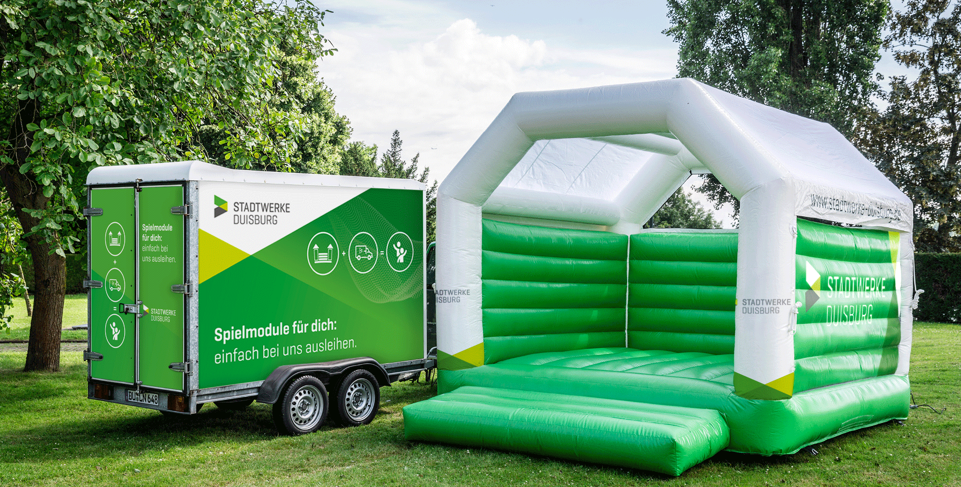 Hüpfburg der Stadtwerke Duisburg