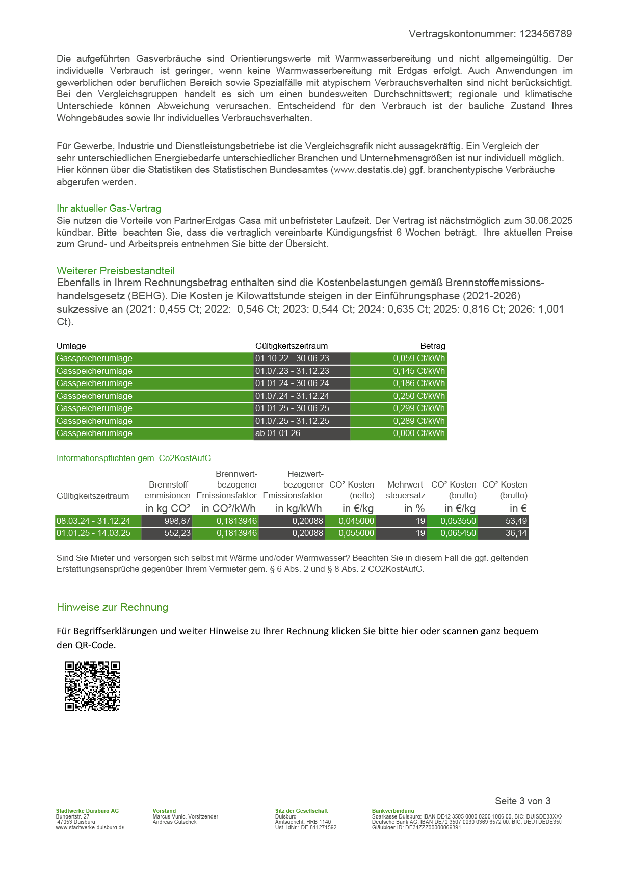 Beispielrechnung einer Erdgasrechnung - Seite 3