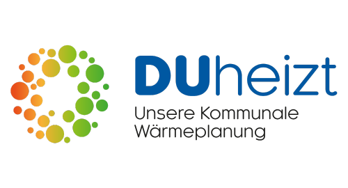 Das Logo der DU heizt-Kampagne der Stadt Duisburg.