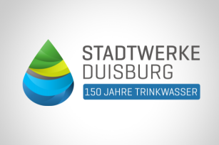 Aktionslogo zum Jubiläum 150 Jahre Trinkwasser.