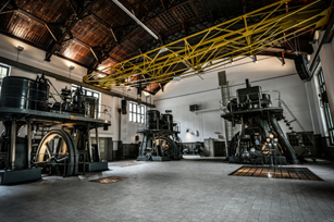 Maschinenhalle im historischen Wasserwerk Bockum