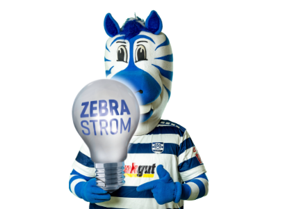 Ennatz, das Maskottchen des MSV Duisburg.