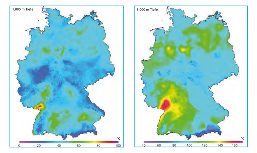 Wärmebilder der Deutschlandkarte
