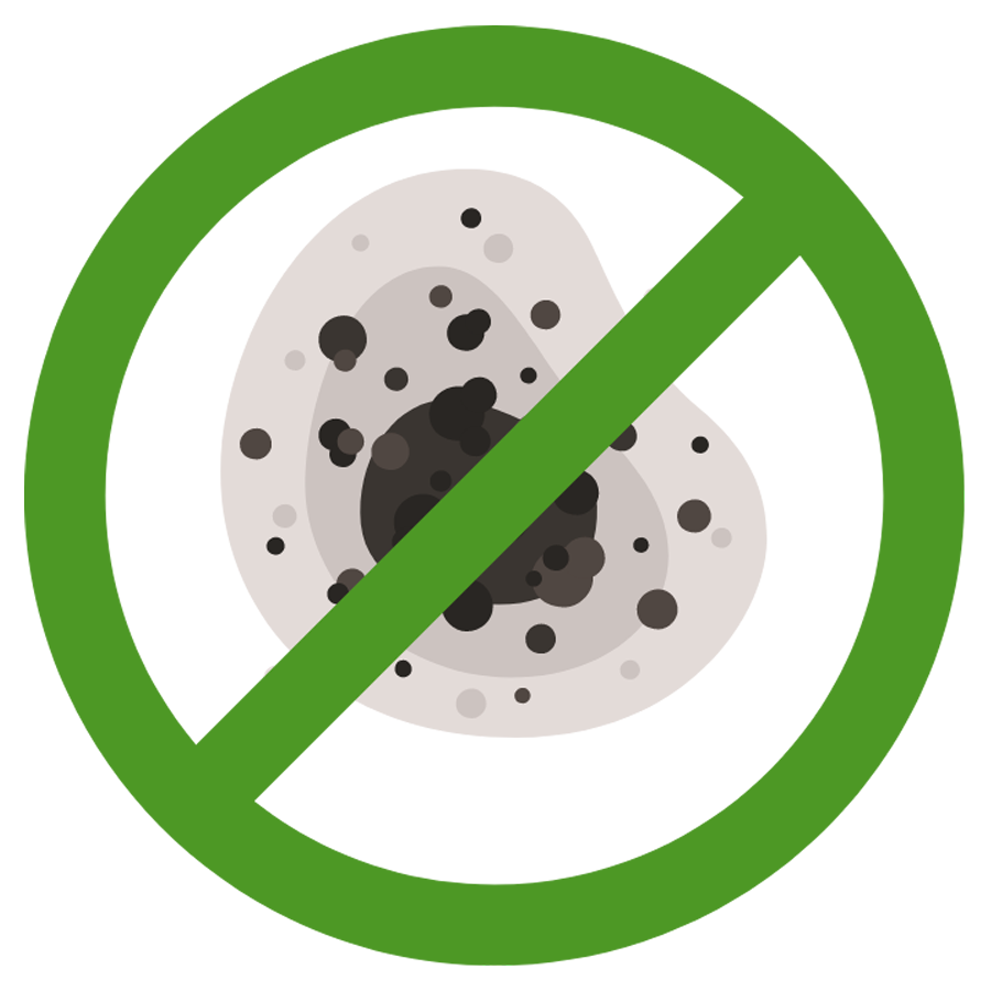 Grafik durchgestrichener Schimmelfleck