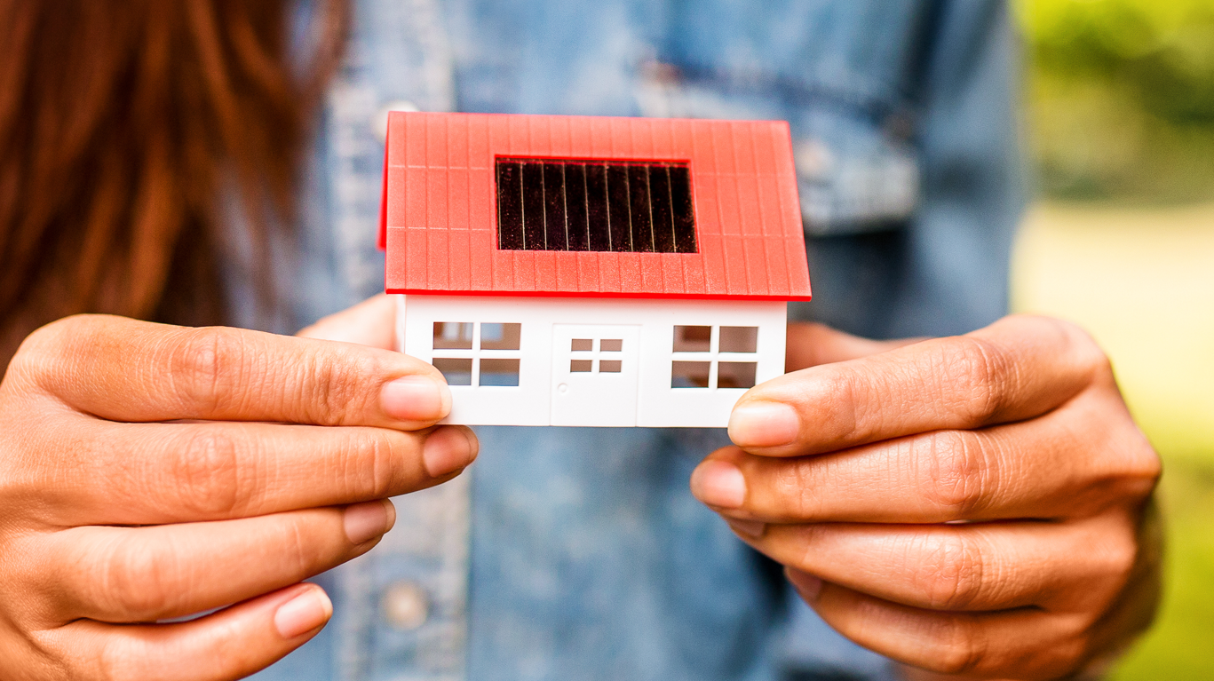 Modellhaus mit Solardach