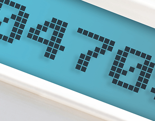 Digitale Zähleranzeige